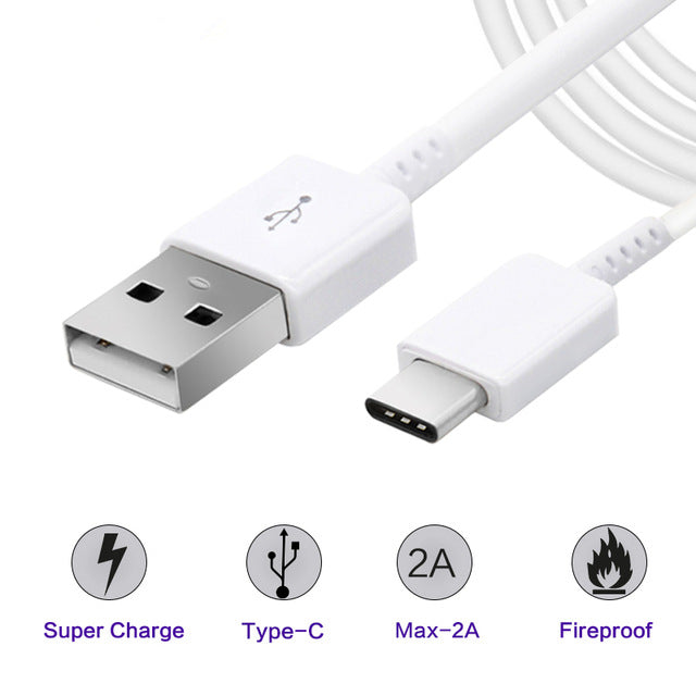 Adaptateur secteur USB à charge rapide, chargeur mural et câble USB-C (1 m) pour téléphones Samsung Motorola Google Adaptateur secteur USB à charge rapide, chargeur mural et câble USB-C (1 m) pour téléphones Samsung Motorola Google